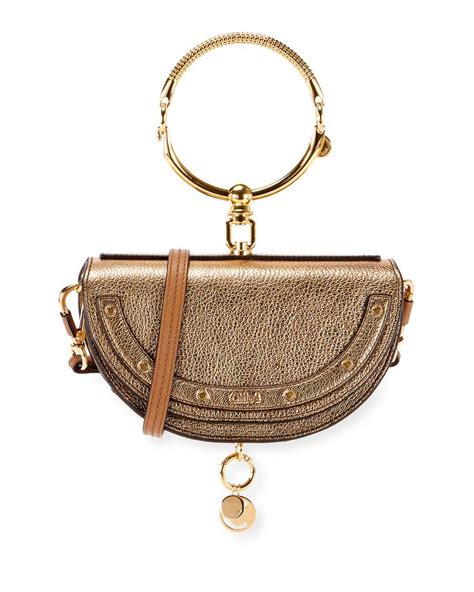 chloe nile minaudiere metallic|Chloe Nile Metallic Minaudiere Shoulder Bag .